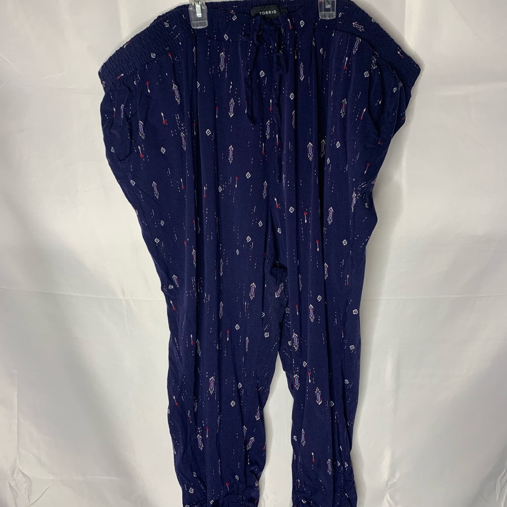 torrid size 6 blue crop casual pants women's plus